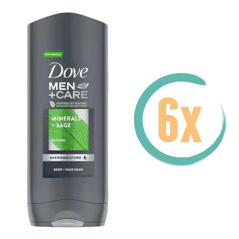 6x Dove Elements Minerals & Sage Douchegel 250ml