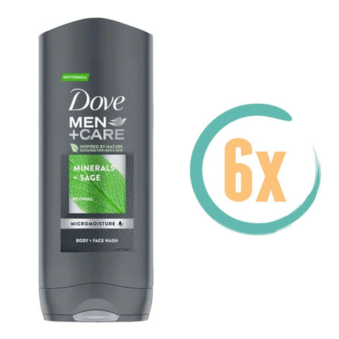 6x Dove Elements Minerals & Sage Douchegel 250ml