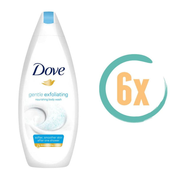 6x Dove Gentle Exfoliating Douchescrub 250ml