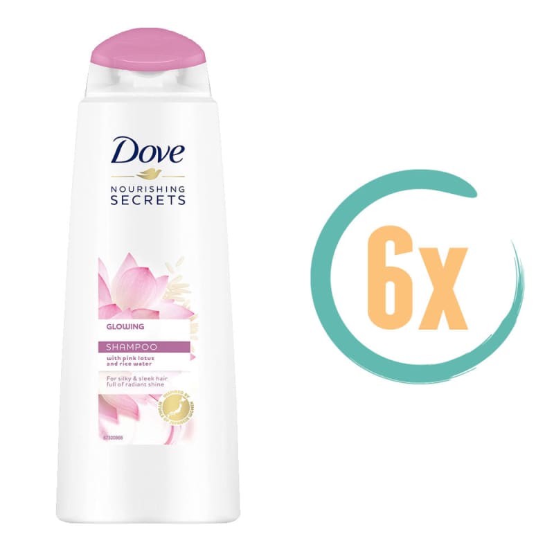 6x Dove Glowing Lotusbloem Shampoo 250ml
