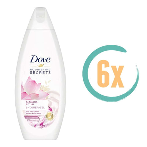 6x Dove Glowing Ritual Douchecrème 225ml - Douchegel