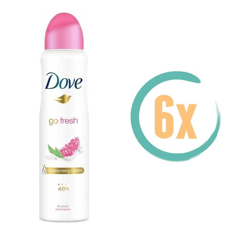 6x Dove Go Fresh Granaatappel Deospray 150ml - Deodorant