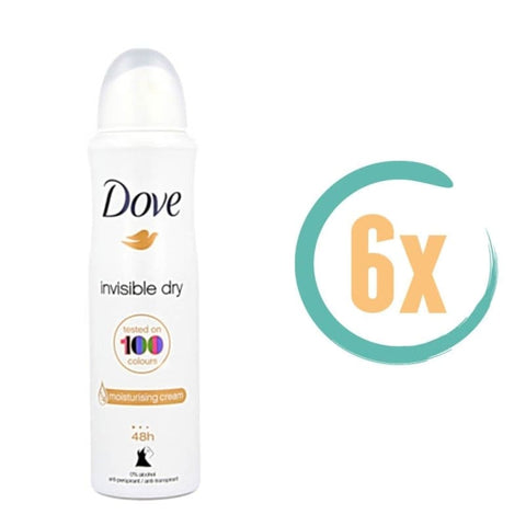 6x Dove Invisible Dry Deospray 150ml - Deodorant voor