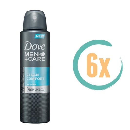 6x Dove Men Clean Comfort Deospray 150ml - Deodorant