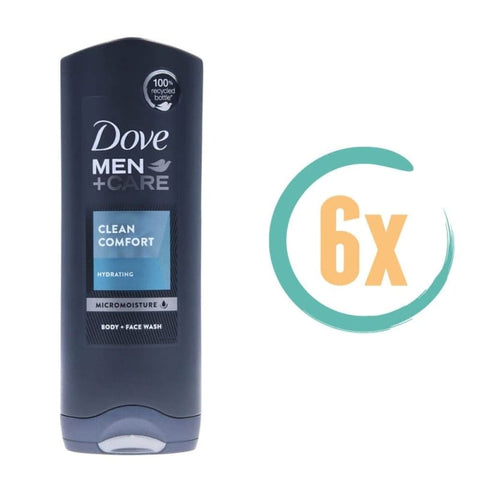 6x Dove Men Clean Comfort Douchegel 250ml