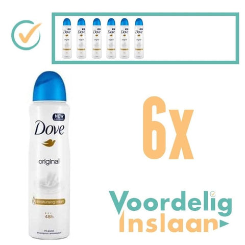 6x Dove Original Deospray 150ml - Deodorant voor vrouwen
