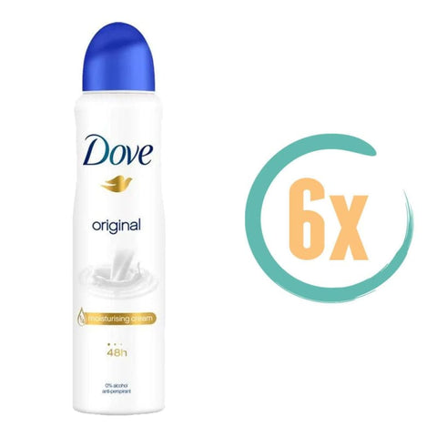 6x Dove Original Deospray 150ml - Deodorant voor vrouwen