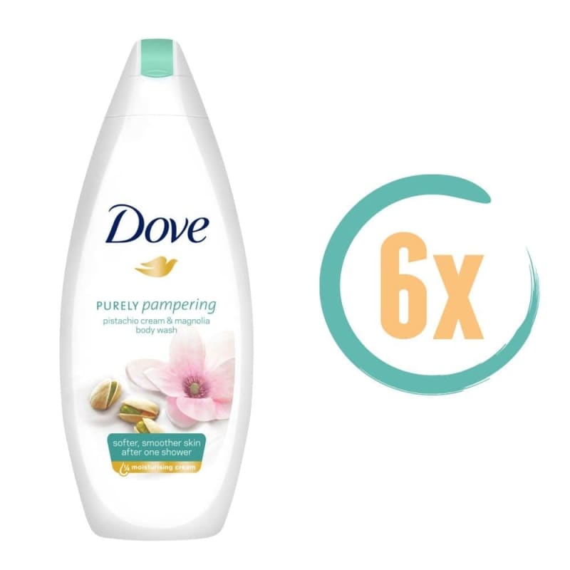 6x Dove Pistache & Magnolia Douchecrème 250ml - Douchegel