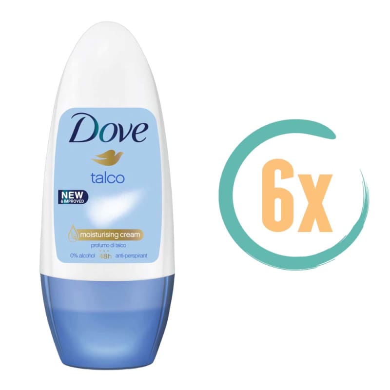 6x Dove Talco Deoroller 50ml