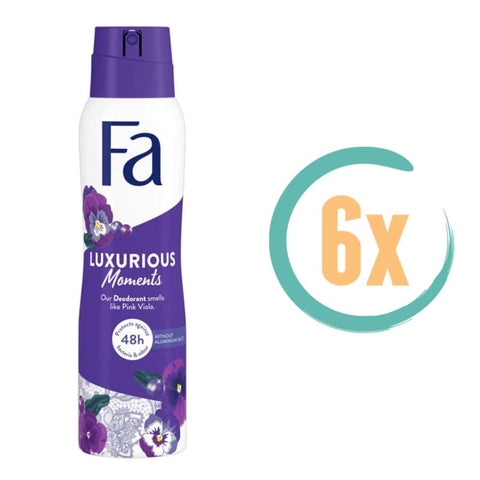 6x Fa Luxurious Moments Deospray 150ml - Deodorant voor