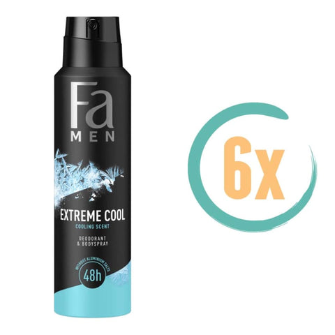 6x Fa Men Extreme Cool Deospray 150ml - Deodorant
