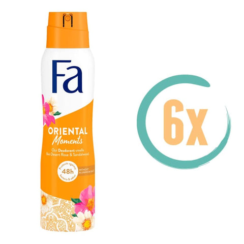 6x Fa Oriental Moments Deospray 150ml - Deodorant
