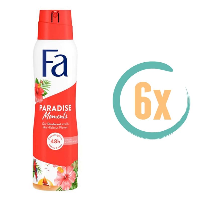 6x Fa Paradise Moments Deospray 150ml