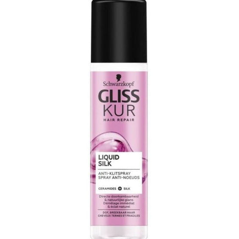 6x Gliss Kur Liquid Silk Anti Klitspray 200ml - Klit Spray