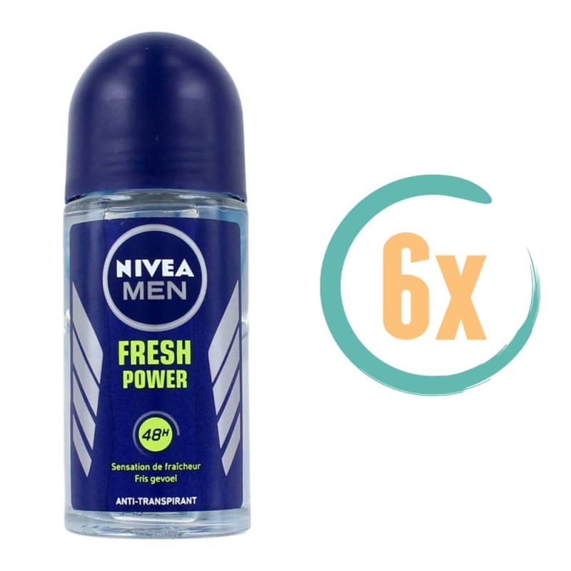 6x Nivea Fresh Power Deoroller 50ml - Deodorant