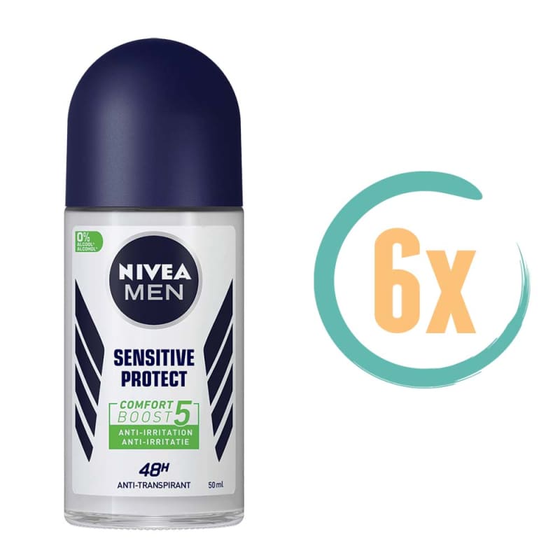 6x Nivea Sensitive Protect Deoroller 50ml - Deodorant