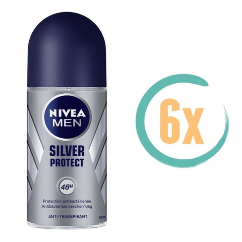 6x Nivea Silver Protect Deoroller 50ml - Deodorant