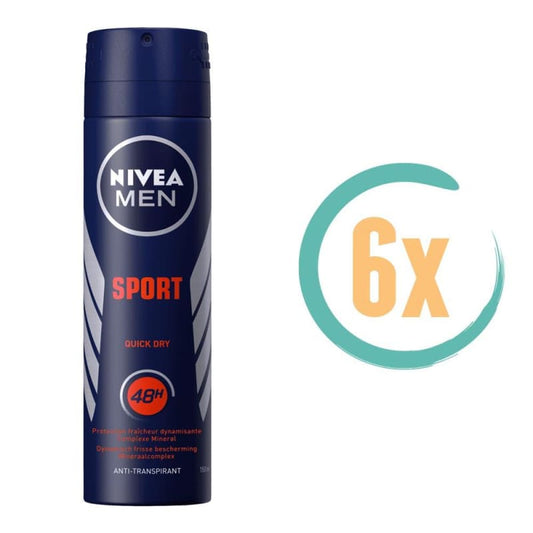 6x Nivea Sport Deospray 150ml - Deodorant