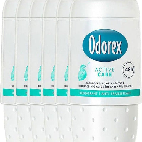 6x Odorex Active Care Deoroller 50ml - Deodorant voor
