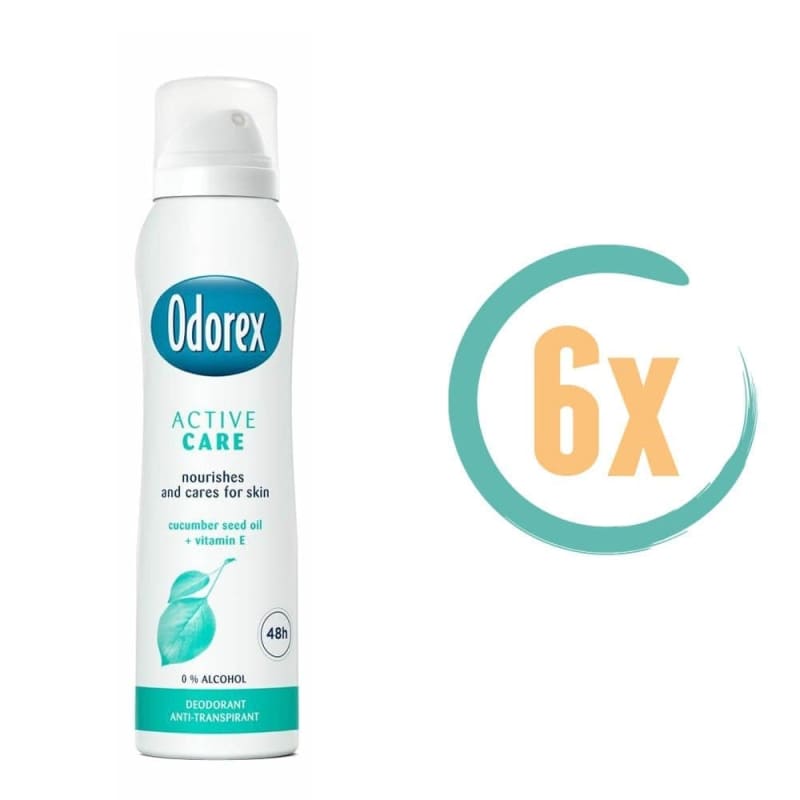6x Odorex Active Care Deospray 150ml - Deodorant voor