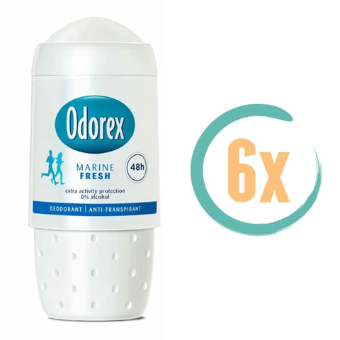 6x Odorex Marine Fresh Deoroller 50ml - Deodorant