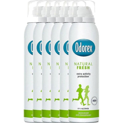 6x Odorex Natural Fresh Deospray 150ml - Deodorant voor