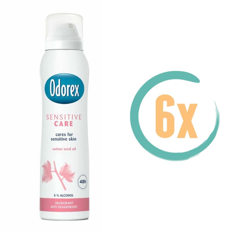 6x Odorex Sensitive Care Deospray 150ml