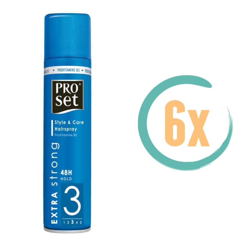 6x Proset Haarspray Extra Strong 300ml - Haarlak