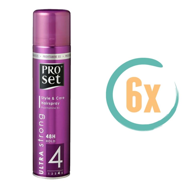 6x Proset Haarspray Ultra Strong 300ml - Haargel -lak en