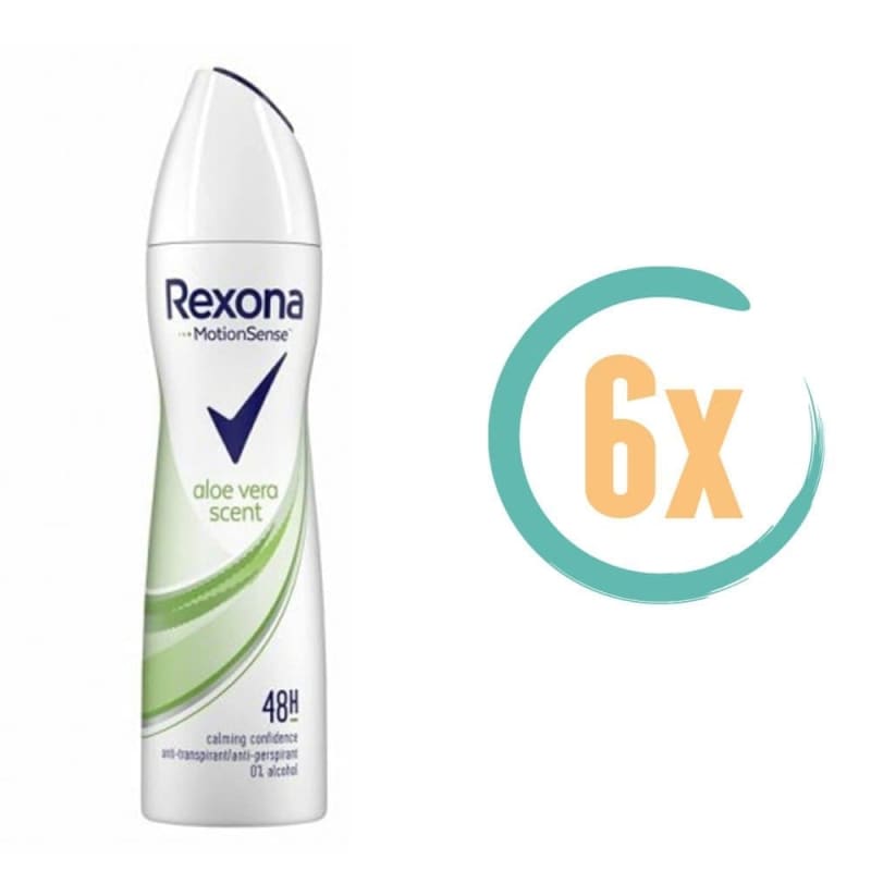 6x Rexona Aloë Vera Deospray 150ml - Deodorant voor vrouwen