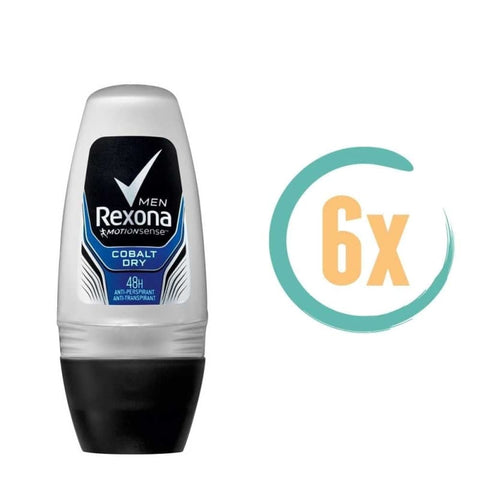6x Rexona Cobalt Dry Deoroller 50ml - Deodorant
