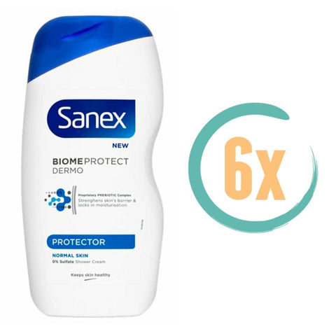 6x Sanex Dermo Protector Biome Douchegel 250ml