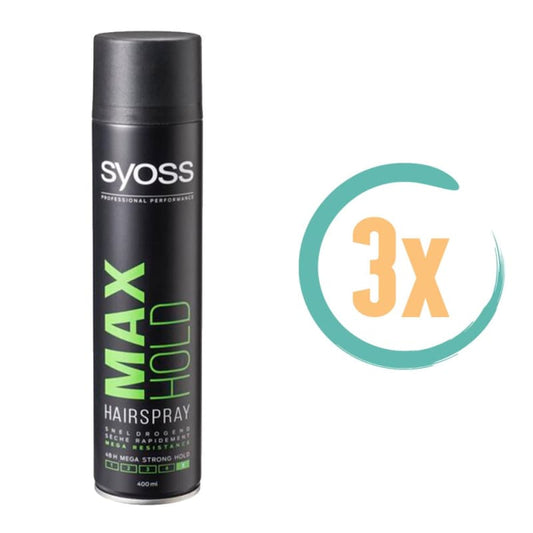 6x Syoss Max Hold Haarspray 400ml - Haargel -lak en -mousse