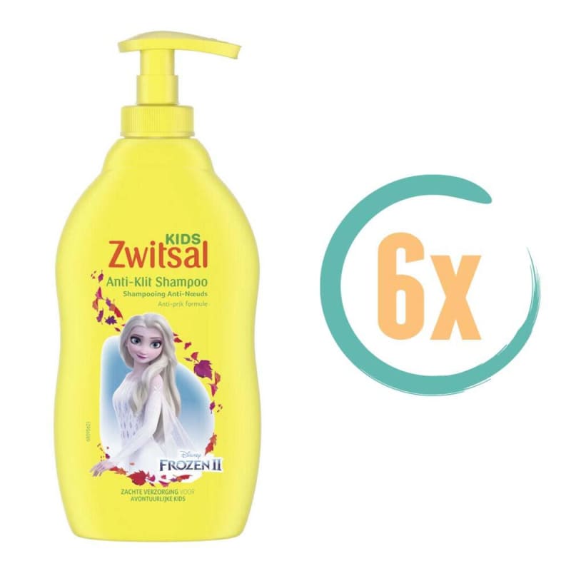 6x Zwitsal Anti-Klit Shampoo Frozen 400ml - Baby