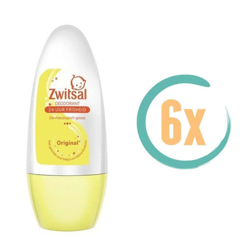 6x Zwitsal Deodorant Roller 50ml