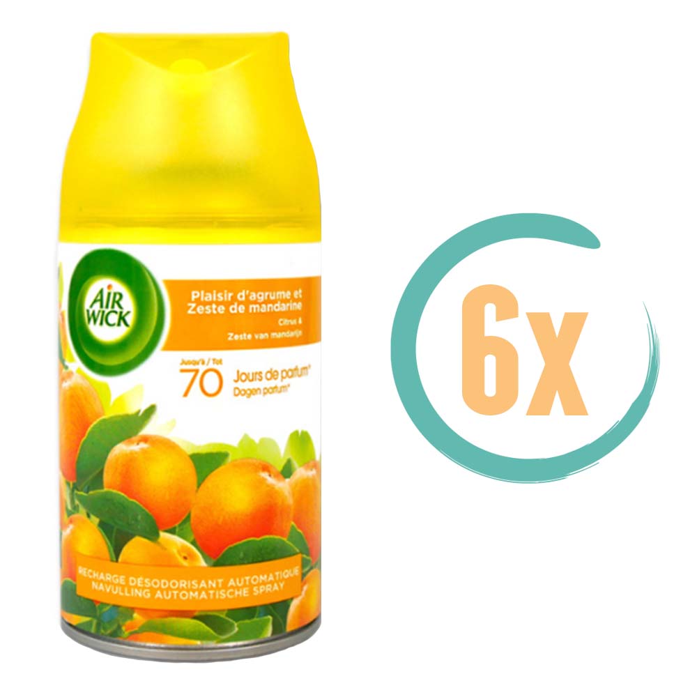 6x Airwick Freshmatic Navulling Citrus en Mandarijn 250ml