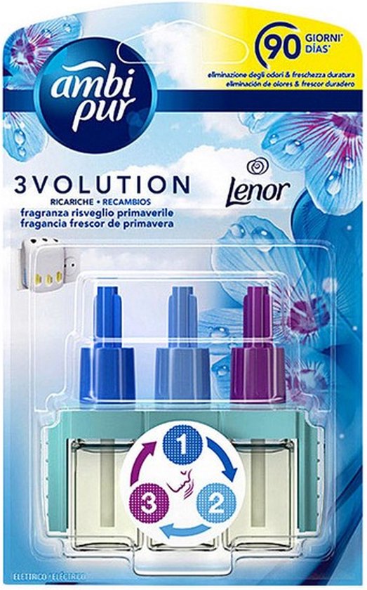 6x Ambi Pur 3Volution Navulling Lenor Spring 20ml