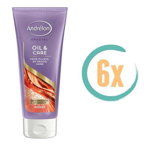 6x Andrelon Oil & Care Haarmasker 180ml