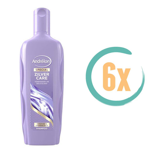 6x Andrelon Zilver Care Shampoo 300ml, VoordeligInslaan.nl