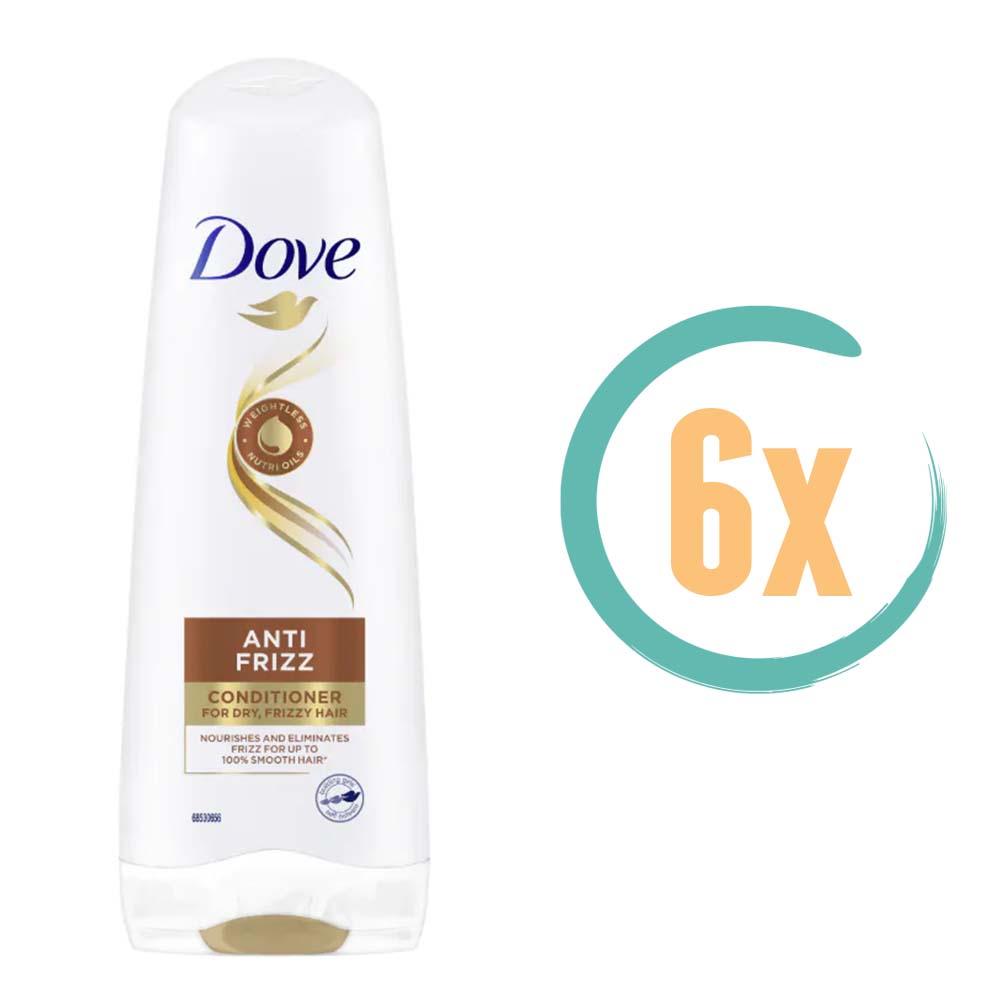 6x Dove Anti Frizz Conditioner 200ml