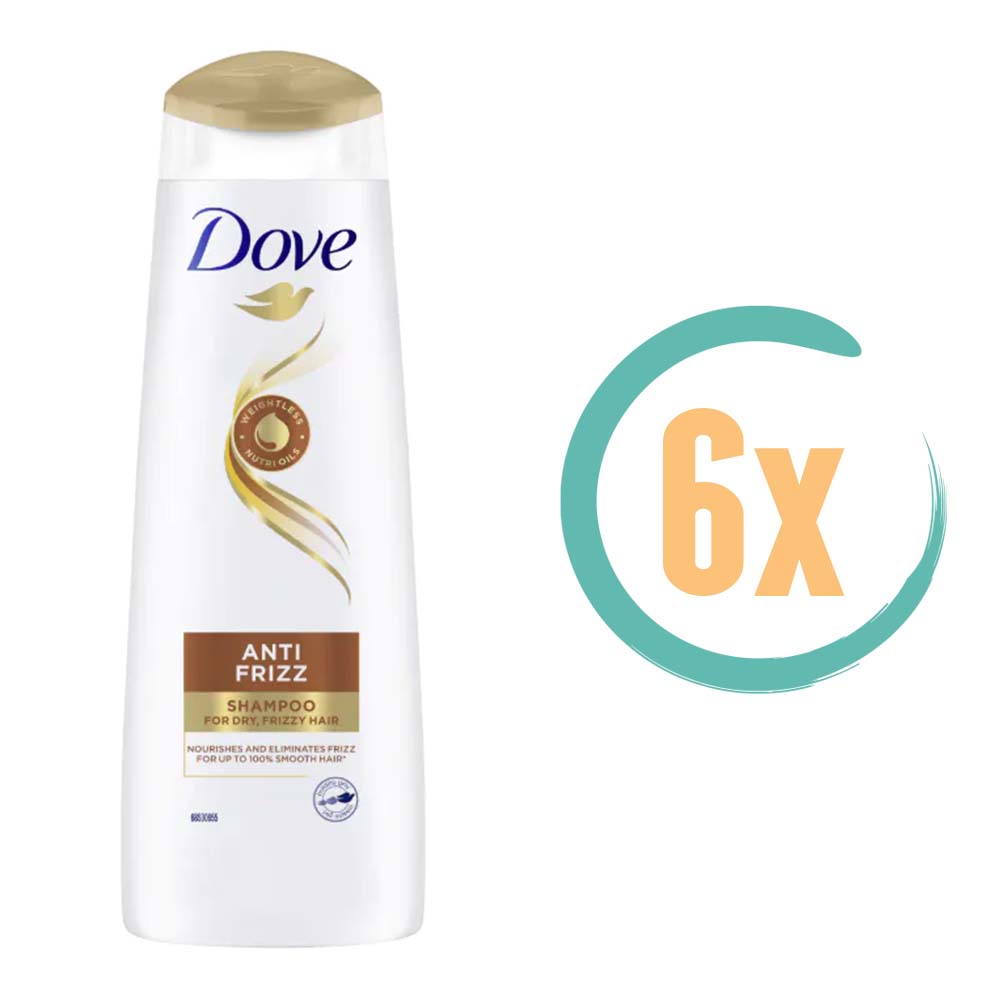 6x Dove Anti Frizz Shampoo 250ml