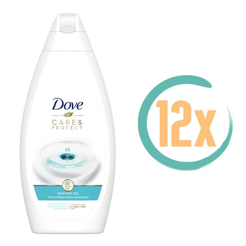 12x Dove Care & Protect Douchegel 500ml