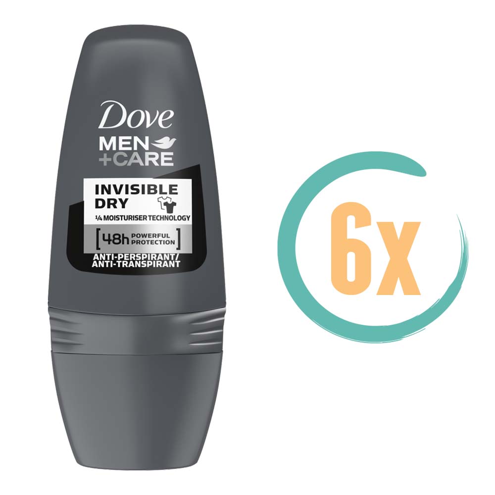 6x Dove Men Invisible Dry Deoroller 50ml
