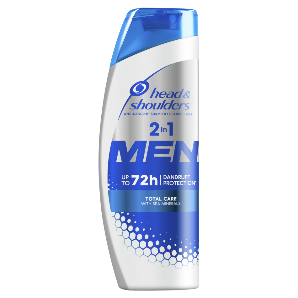 4x Head & Shoulders Men Total Care 2in1 Shampoo 400ml