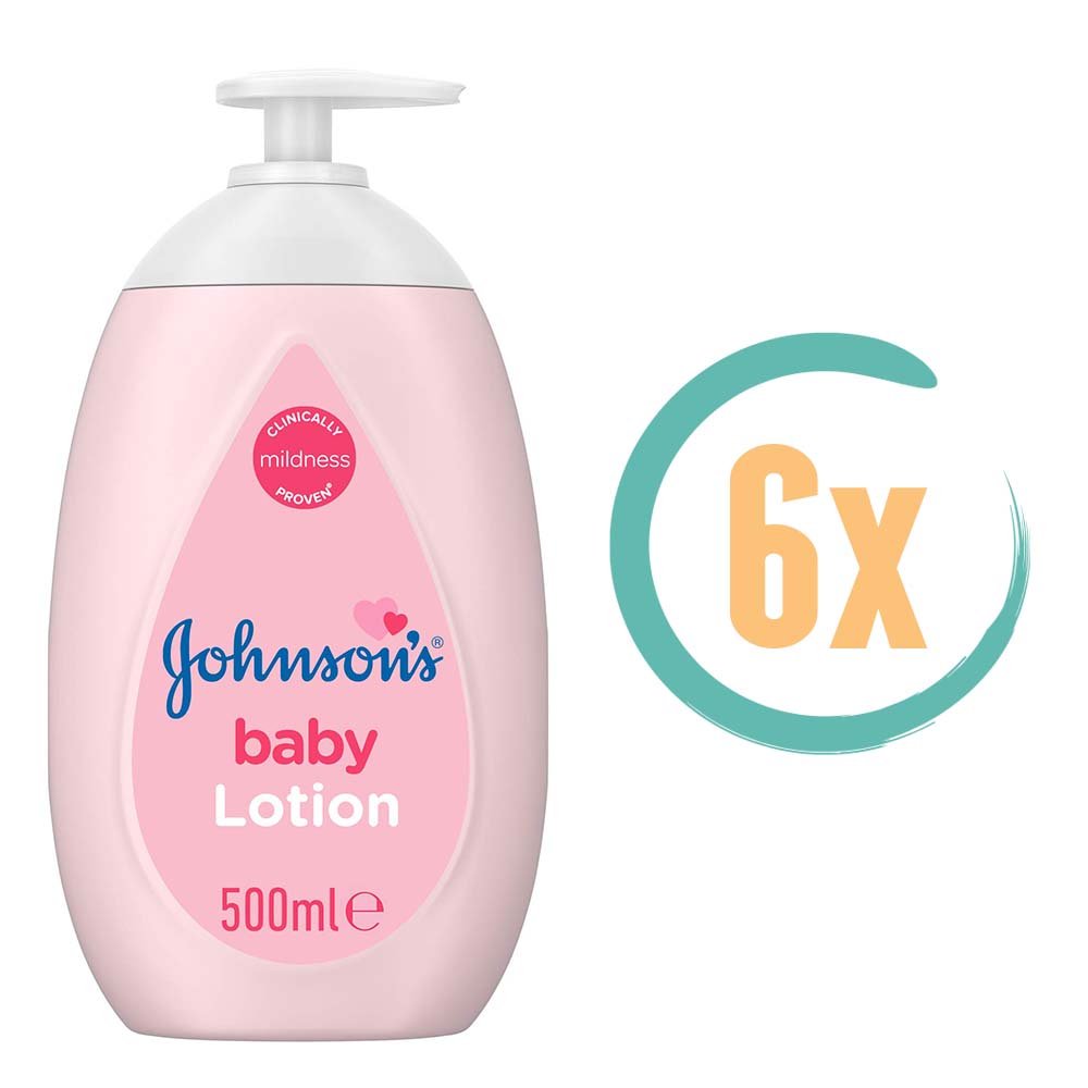 6x Johnson’s Baby Lotion Pompfles 500ml, VoordeligInslaan.nl