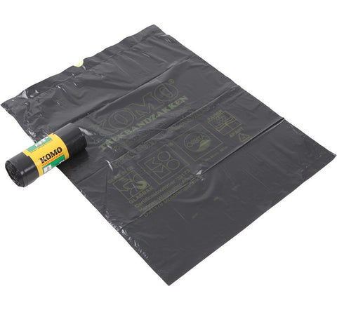 10x ﻿KOMO Afvalzakken met trekband 60L