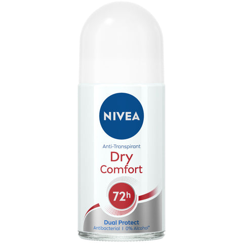 6x Nivea Dry Comfort Deoroller 50ml