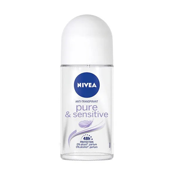 6x Nivea Pure & Sensitive Deoroller 50ml