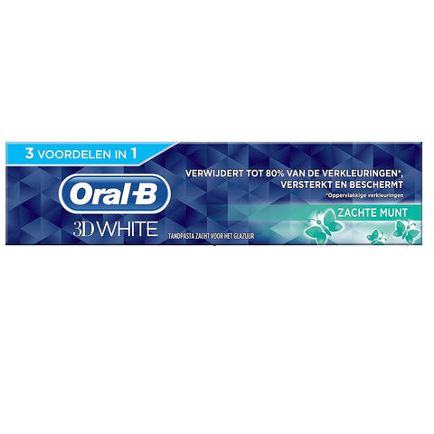12x Oral-B 3D White Zachte Munt Tandpasta 75ml