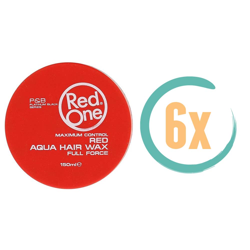 6x Red One Haarwax Rood 150ml, VoordeligInslaan.nl